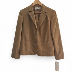 Travis Ayers Corduroy Blazer Women’s 14 Golden Brown Classic Tailored Jacket NWT